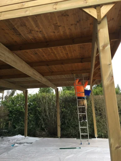 Chantier propre et protégé